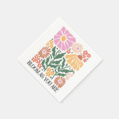 Boho Bloemige Citaten Servet (Hoek)
