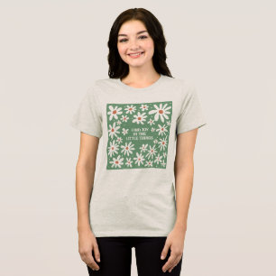 Boho Bloemige Citaten Tri-Blend T-shirt