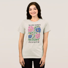 Boho Bloemige Citaten Tri-Blend T-shirt