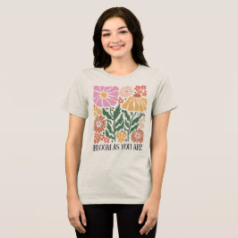 Boho Bloemige Citaten Tri-Blend T-shirt