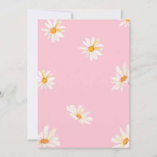 Boho Bloemige Coquette Kip Meisje Verjaardag Kaart (Achterkant)