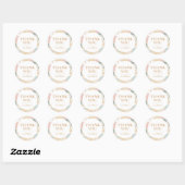 Boho bloemige dankjewel bruids-shower ronde sticker (Vel)