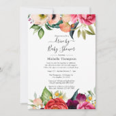 Boho bloemige Drive By bruiloft of babyshower Kaart (Voorkant)