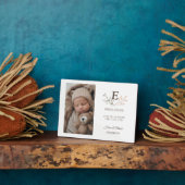 Boho bloemige eerste baby pasgeborene fotoplaat (Zijkant)