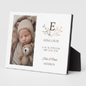 Boho bloemige eerste baby pasgeborene fotoplaat (Zijkant)