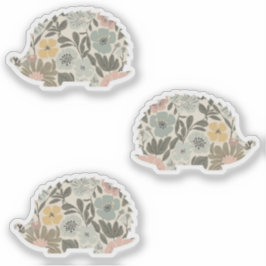 Boho Bloemige Egel Sticker