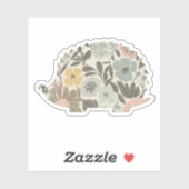 Boho Bloemige Egel Sticker (Vel)