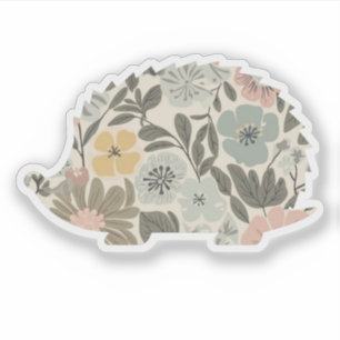 Boho Bloemige Egel Sticker