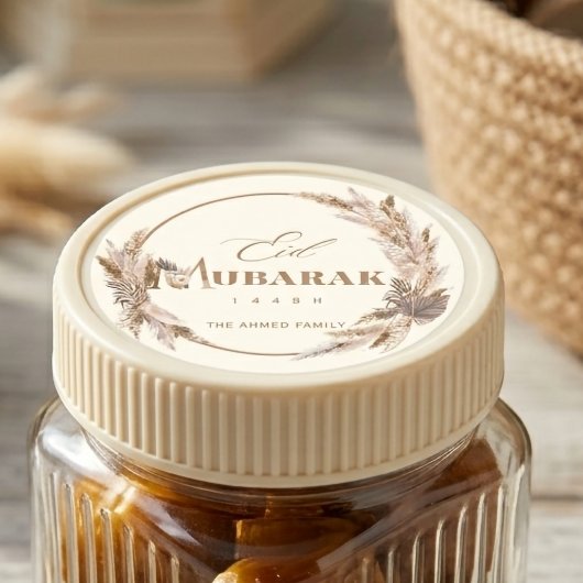 Boho Bloemige Eid Mubarak Sticker