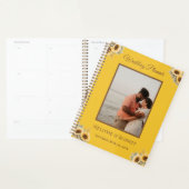 Boho Bloemige Elegante Aangepaste Foto Huwelijk  Planner (Display)
