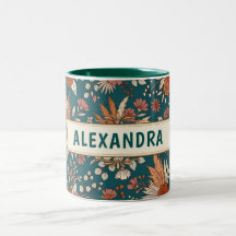 Boho Bloemige Elegante Aardse Aangepaste Naam Cade