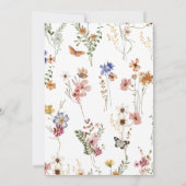 Boho Bloemige Elegante Bruidsdouche Kaart (Achterkant)