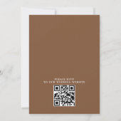 Boho Bloemige Elegante Moderne Budget QR Code Huwe Kaart (Achterkant)