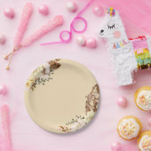 Boho Bloemige Elegante Papieren Bord Elk Gelegenhe (Feest)