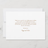Boho Bloemige Elegante Script Bruiloft Bedankkaart (Achterkant)