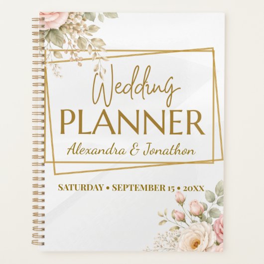 Boho Bloemige Elegante Trouw Planner (Voorkant)