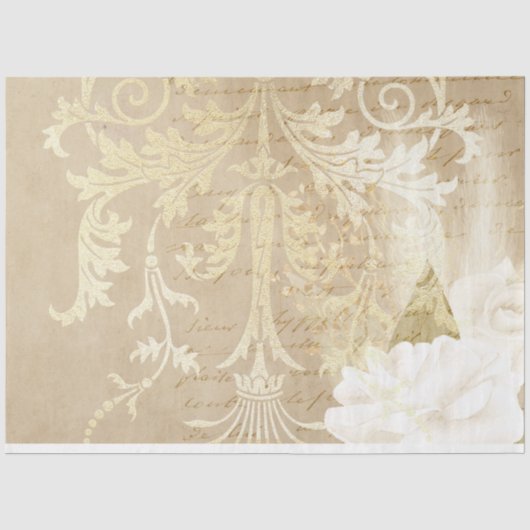 Boho Bloemige Ephemera Ontwerpreeks #12 Tissuepapier (Voorkant)