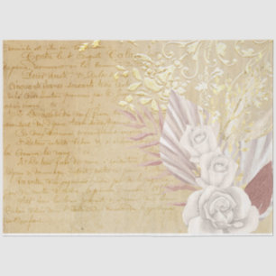 Boho Bloemige Ephemera Ontwerpreeks #9 Tissuepapier