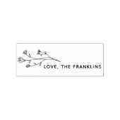 Boho Bloemige Familienaam Rubberstempel (Afrduk)