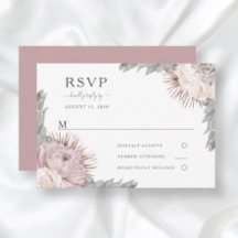 Boho bloemige gedroogde bloemen stoffige roze trou