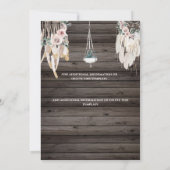 Boho bloemige geweiherten hertenschedel stamlandst save the date (Achterkant)