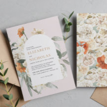 Boho Bloemige Groene Botanische Trouwdag