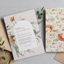 Boho Bloemige Groene Botanische Trouwdag Kaart