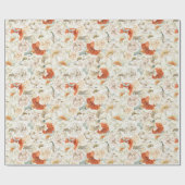 Boho Bloemige Groene Planten Botanisch Cadeaupapier (Vlak)