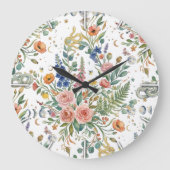 Boho Bloemige Hemelse Maan  & Slangen Botanisch Grote Klok (Voorkant)