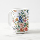 Boho Bloemige Hemelse Maan  & Slangen Botanisch Koffiemok (Voorkant links)