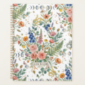 Boho Bloemige Hemelse Maan  & Slangen Botanisch Planner (Voorkant)