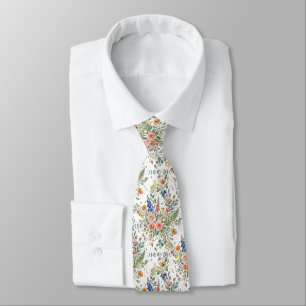 Boho Bloemige Hemelse Maan  & Slangen Botanisch Stropdas