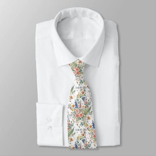 Boho Bloemige Hemelse Maan  & Slangen Botanisch Stropdas (Gebonden)