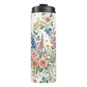 Boho Bloemige Hemelse Maan  & Slangen Botanisch Thermosbeker (Voorkant)