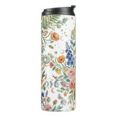 Boho Bloemige Hemelse Maan  & Slangen Botanisch Thermosbeker (Gedraaid links)