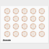 Boho Bloemige Herfst Bruiloft Bedankt Ronde Sticker (Vel)