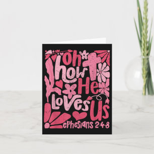 Boho Bloemige Jezus Christelijke Valentijns O Hoe Kaart