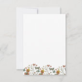 Boho bloemige kaart met maaltijd RSVP (Achterkant)