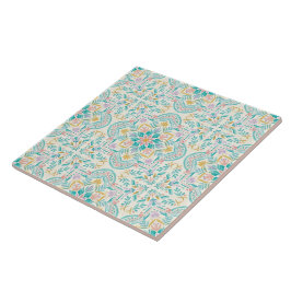 Boho Bloemige Keramische Tegels Tegeltje