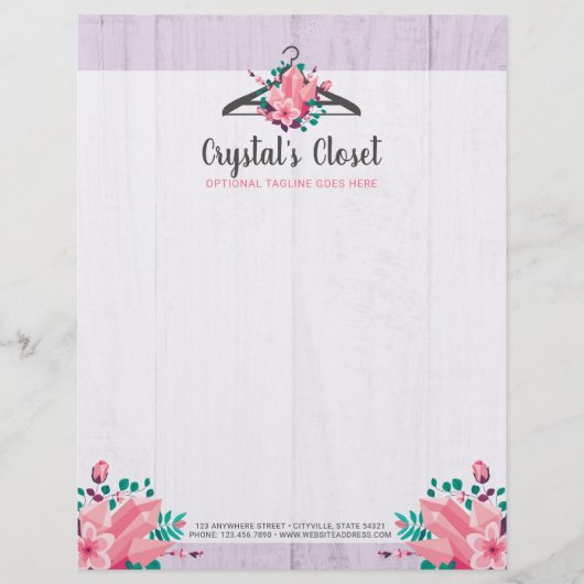 Boho Bloemige Kledinghanger Kledingkast Mode Boeti Briefhoofd (Voorkant)