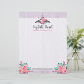 Boho Bloemige Kledinghanger Kledingkast Mode Boeti Briefhoofd (Staand voorkant)