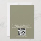 Boho bloemige koeien schedel westerse QR-code brui Kaart (Achterkant)