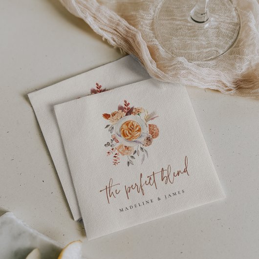 Boho Bloemige Koffie "Het Perfecte Mengsel" Bruilo Servet