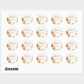 Boho Bloemige Koffie Liefde Is Aan Het Brouwen Bru Ronde Sticker (Vel)