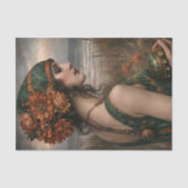 Boho Bloemige Kustvrouw Decoupage Tissuepapier (Voorkant)