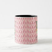 Boho bloemige letter W mok met gepersonaliseerde n (Center)