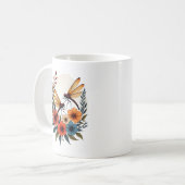 Boho Bloemige Libel Koffiemok (Voorkant links)