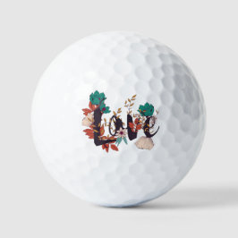 Boho Bloemige Liefde Grafische Trucker Hoed Golfballen