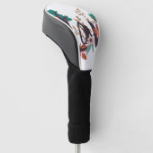 Boho Bloemige Liefde Grafische Trucker Hoed Golfheadcover (Schuin)
