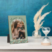 Boho Bloemige Mama Opgericht Aangepaste Foto Fotoplaat (Zijkant)